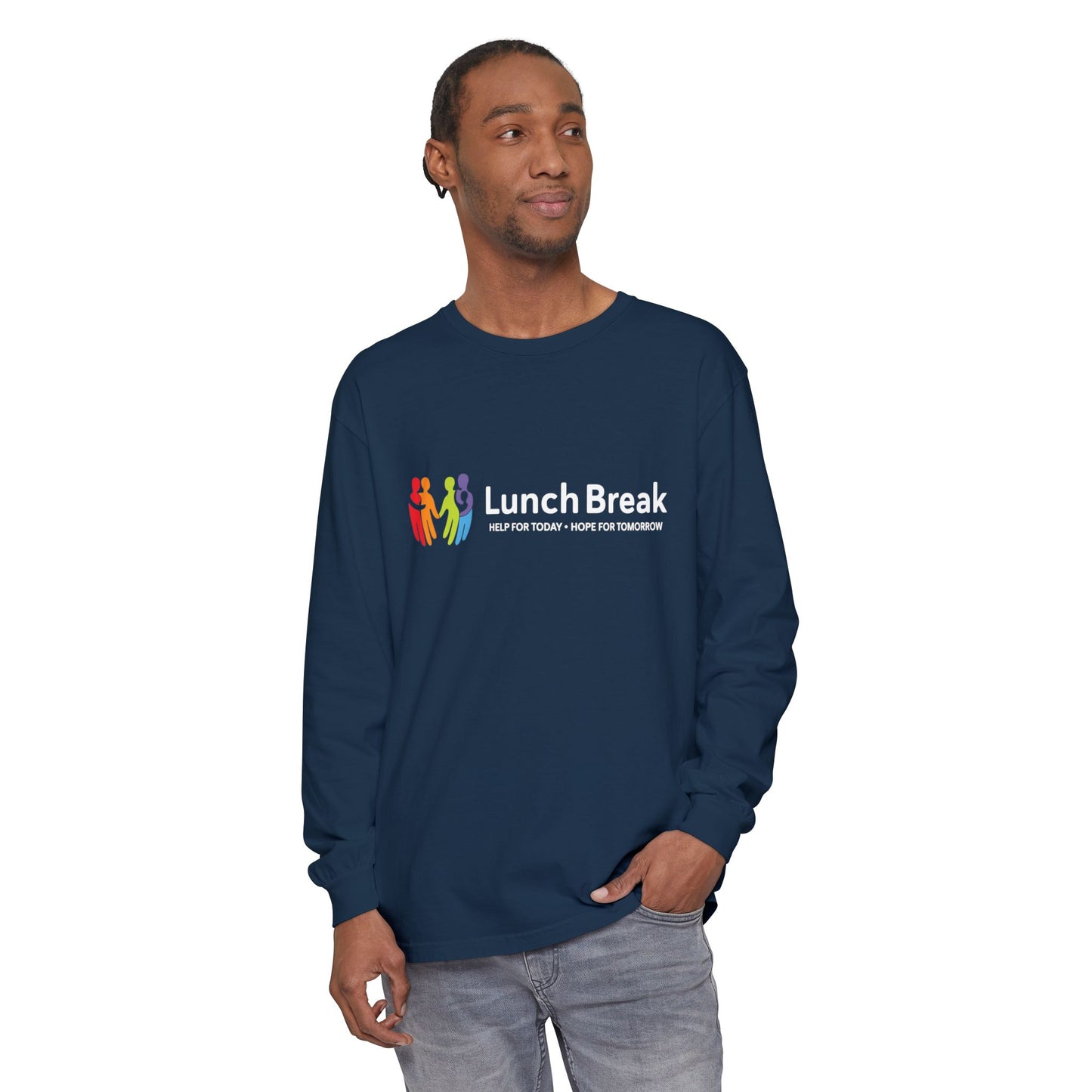 Inclusive Community Long Sleeve T-Shirt - Garment-Dyed Cozy Wear