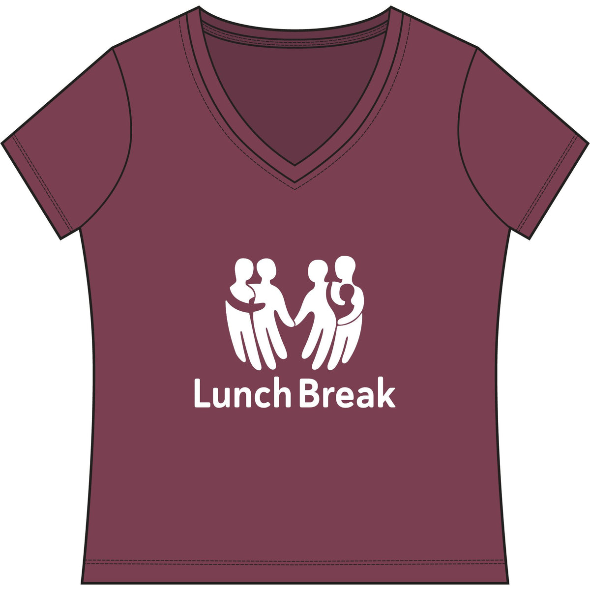 Lunch Break Women's Re-Tee V-Neck