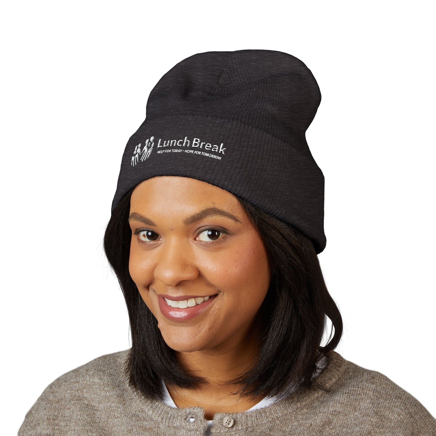 Lunch Break Embroidered Cuffed Beanie - Various Colors