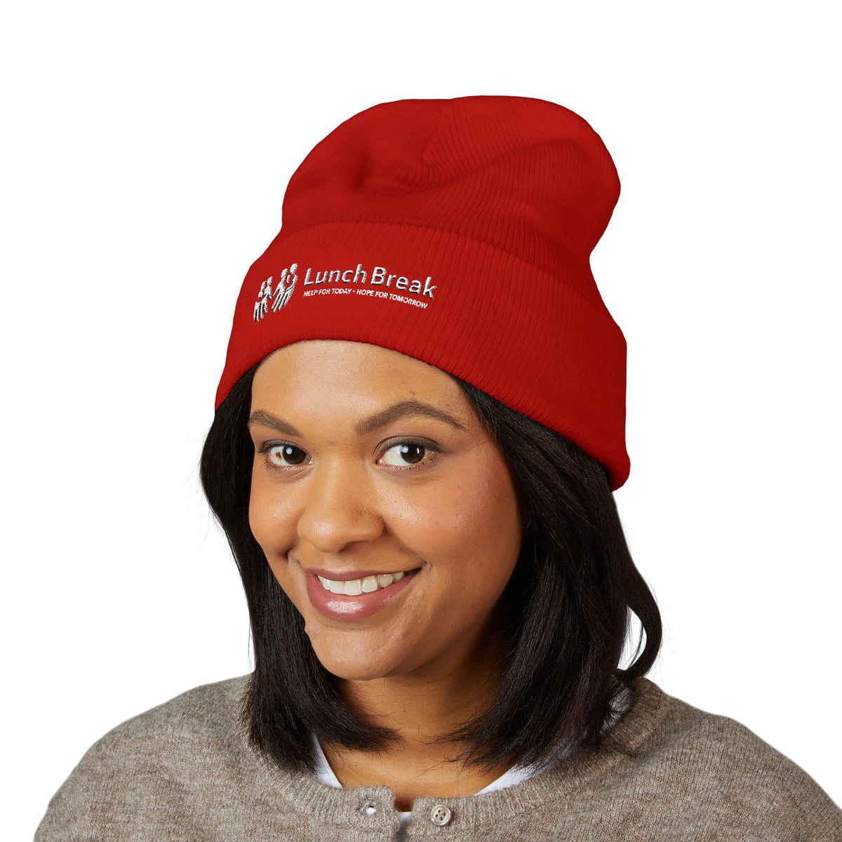 Lunch Break Embroidered Cuffed Beanie - Various Colors