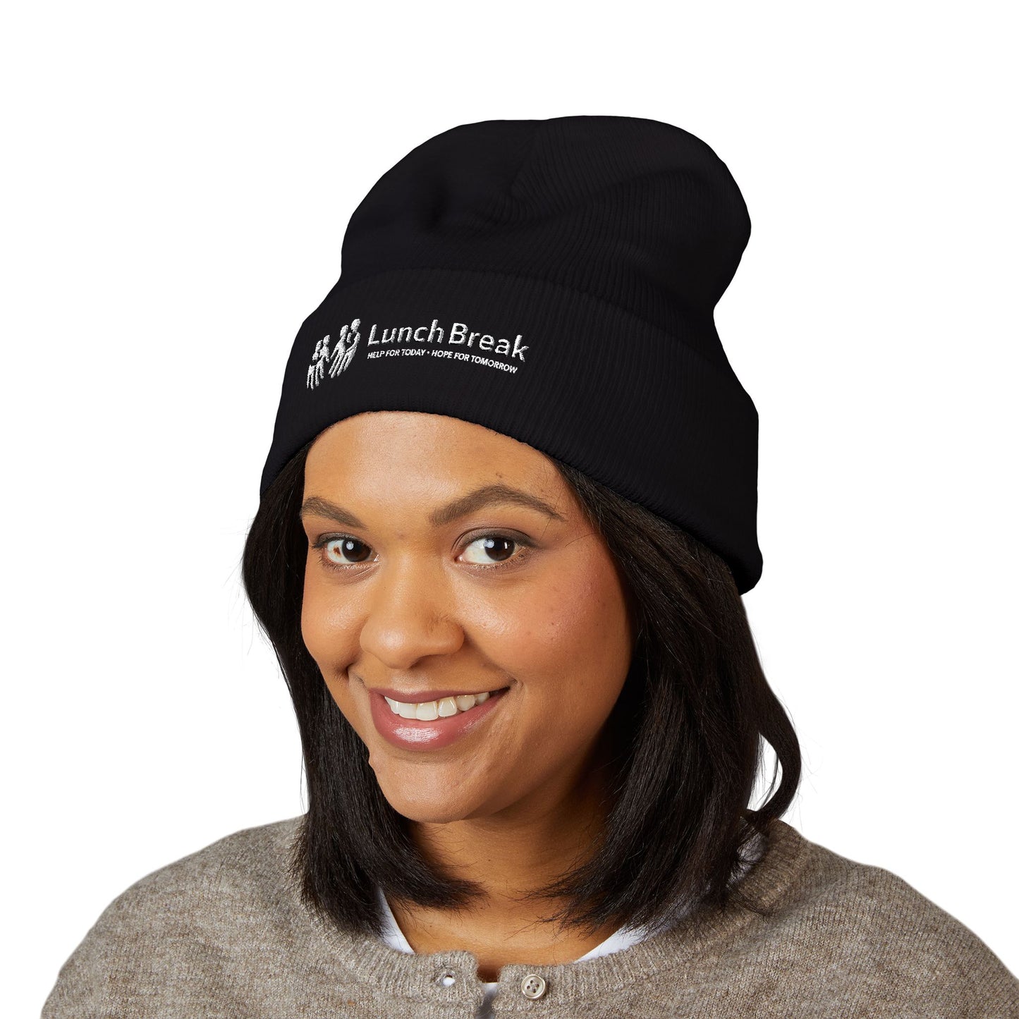 Lunch Break Embroidered Cuffed Beanie - Various Colors