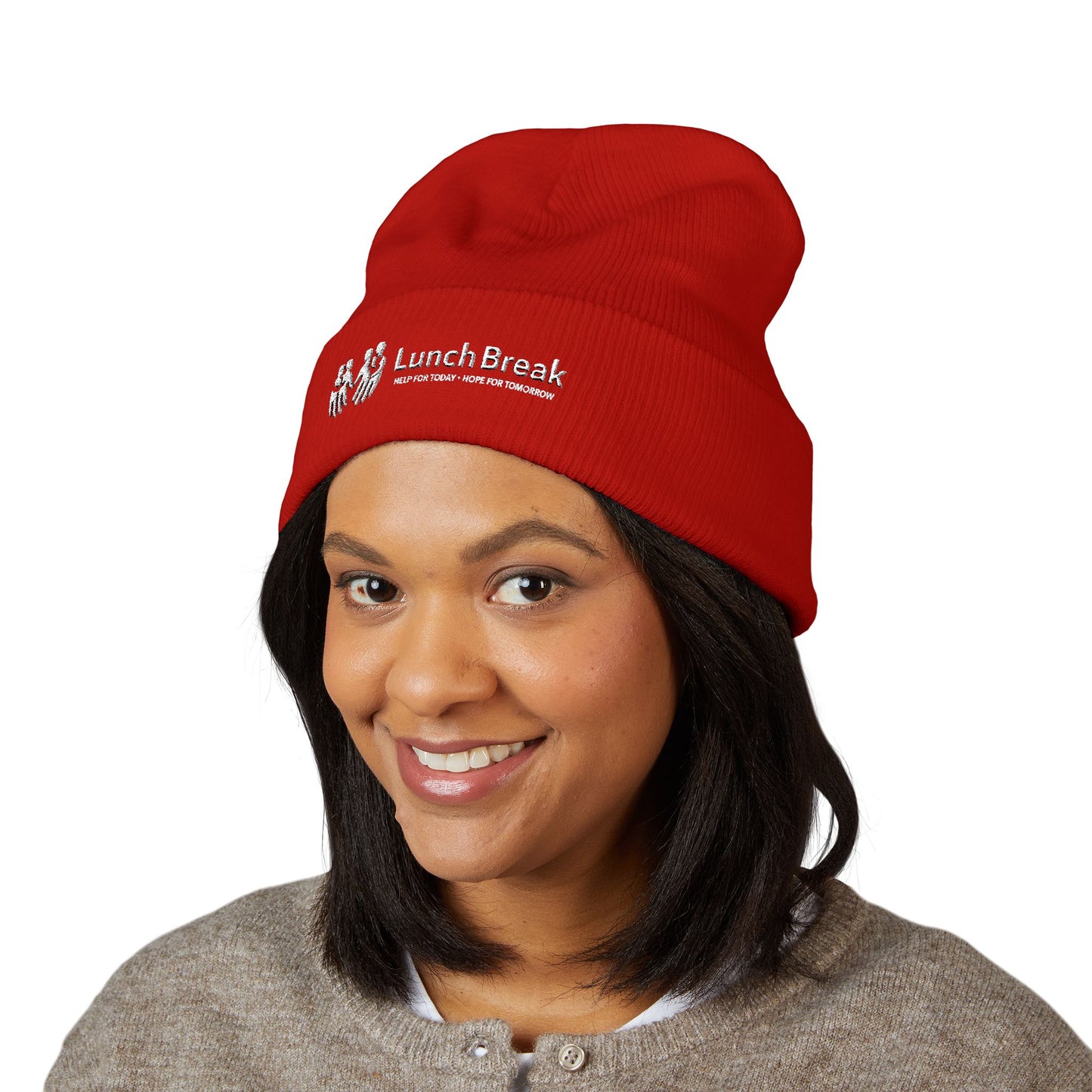 Lunch Break Embroidered Cuffed Beanie - Various Colors