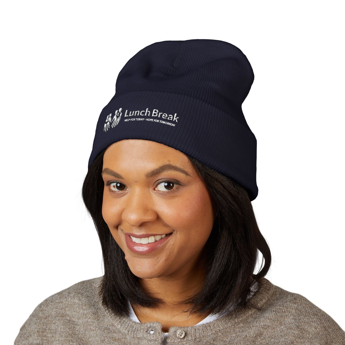 Lunch Break Embroidered Cuffed Beanie - Various Colors