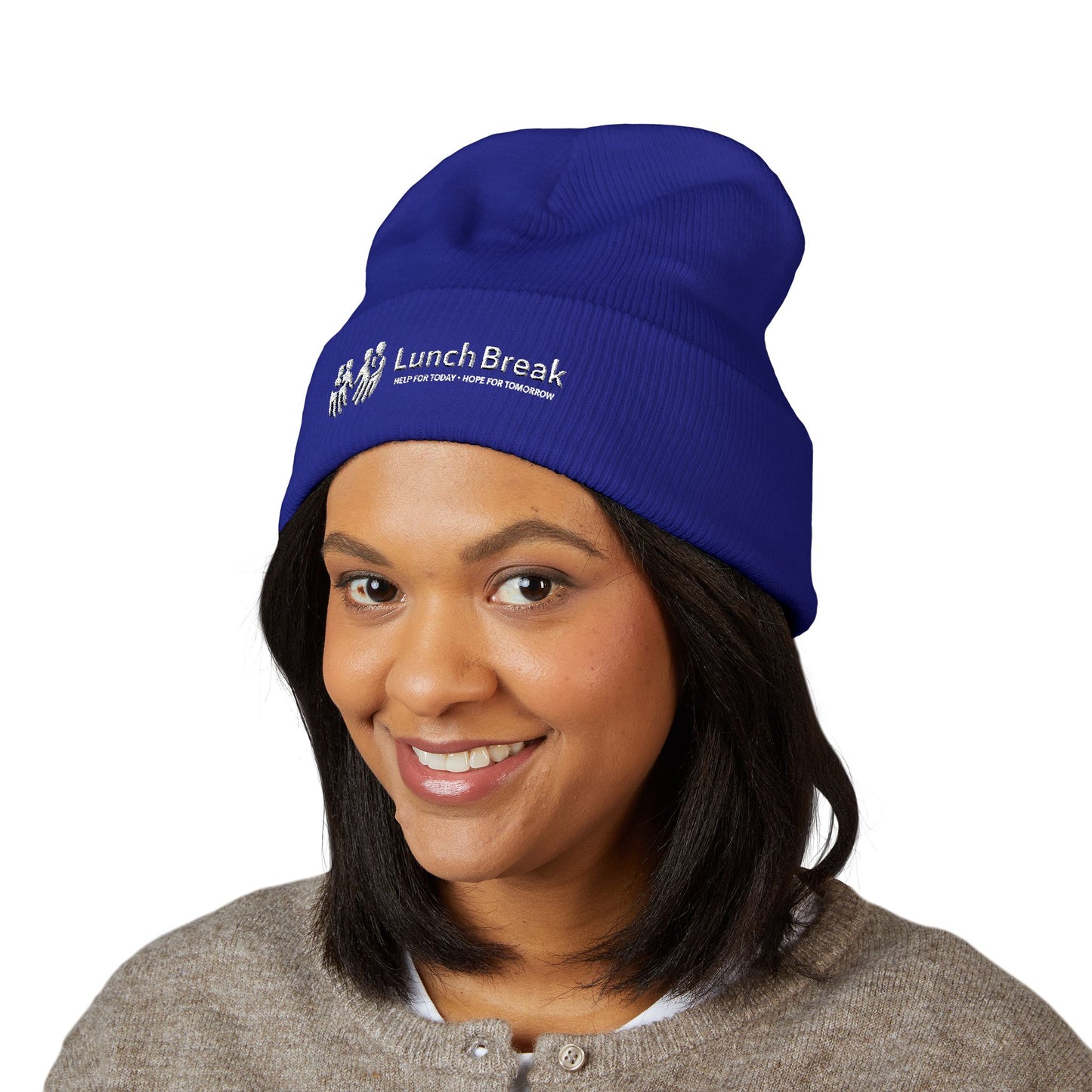 Lunch Break Embroidered Cuffed Beanie - Various Colors